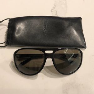 Lanvin Black Aviator Sunglasses